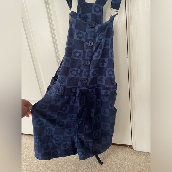 XS/S Blue and navy checkered overalls - Picture 4 of 4